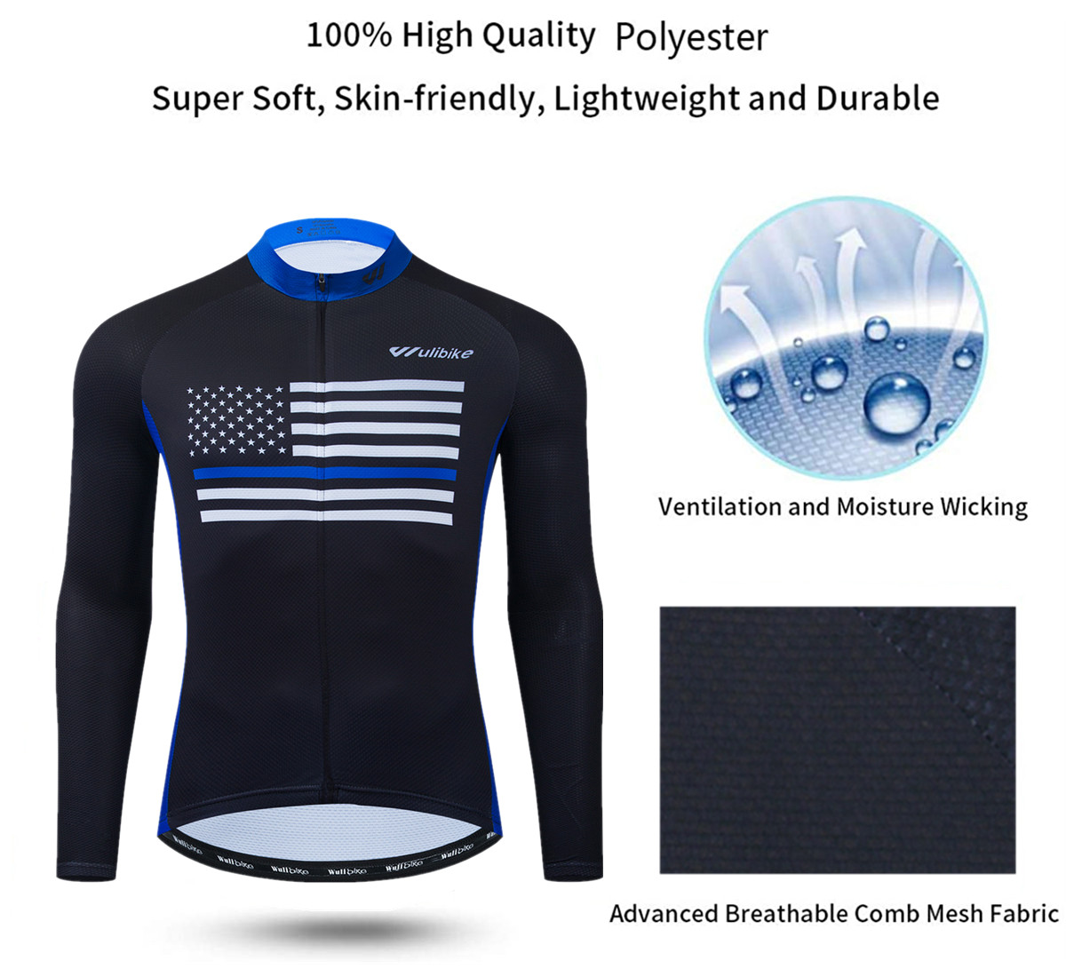 full zip long sleeve cycling jersey